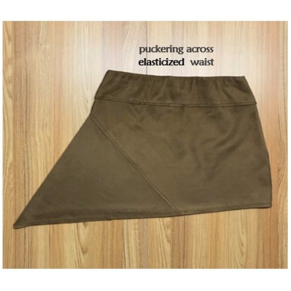 Free People Liberty Garden vegan suede brown skirt - Picture 4 of 5